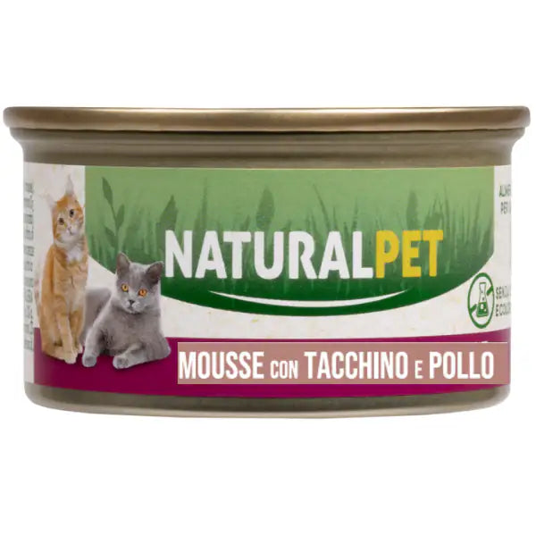 NaturalPet Cat Adult Mousse 85 gr  Tacchino e pollo bauzaarit.myshopify.com