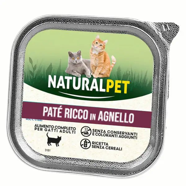 NaturalPet Cat Adult Patè Grain Free 100 gr  Agnello bauzaarit.myshopify.com