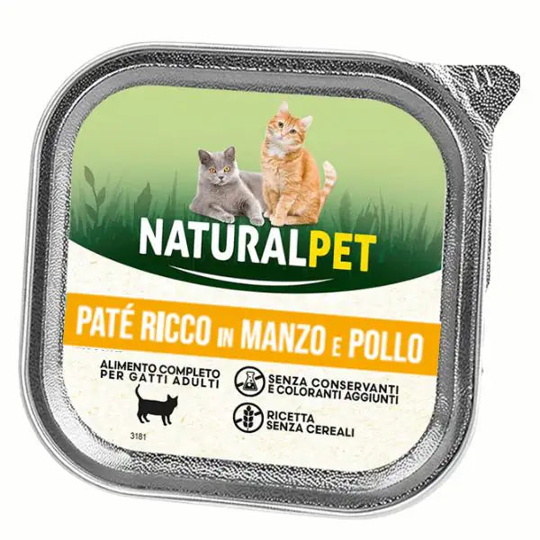 NaturalPet Cat Adult Patè Grain Free 100 gr  Pollo e manzo bauzaarit.myshopify.com