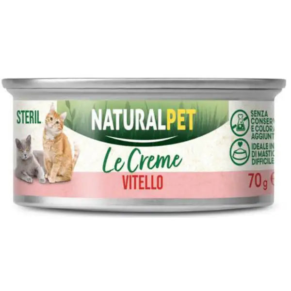 NaturalPet Cat Adult Sterilised le Creme 70 gr  Vitello Bauzaar.it