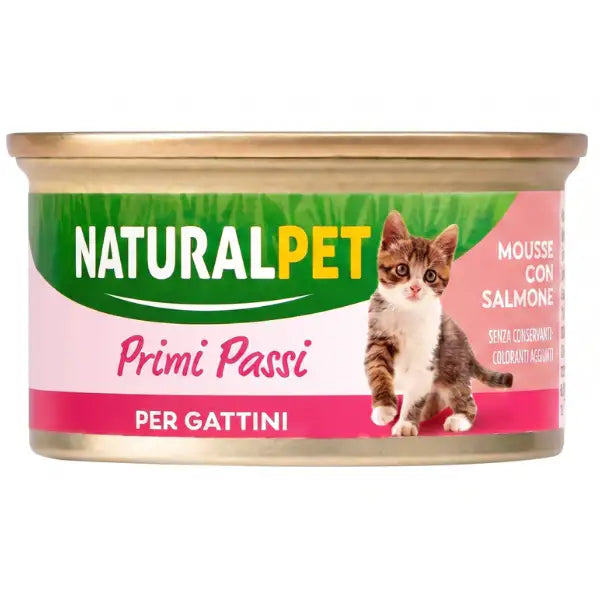 NaturalPet Cat Kitten Primi Passi Mousse 85 gr  Salmone Bauzaar.it
