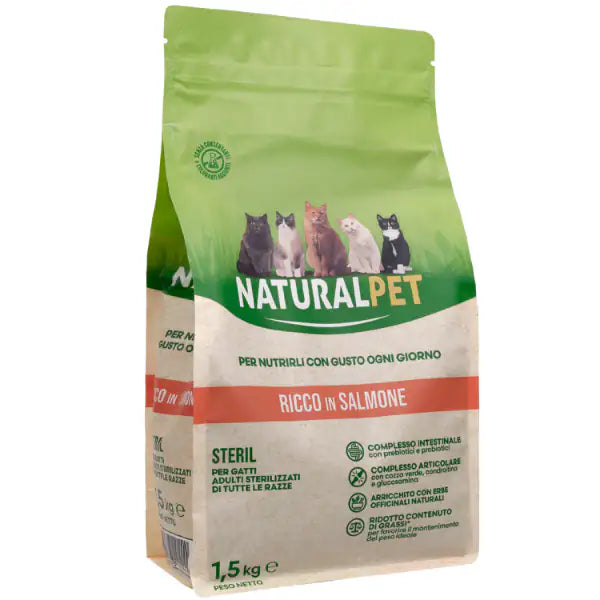 NaturalPet Cat Sterilised Salmone  1,5 kg bauzaarit.myshopify.com
