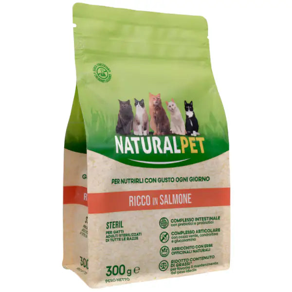 NaturalPet Cat Sterilised Salmone  300 gr bauzaarit.myshopify.com