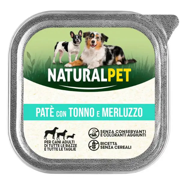 NaturalPet Dog Adult Patè 150 gr  Tonno e merluzzo bauzaarit.myshopify.com