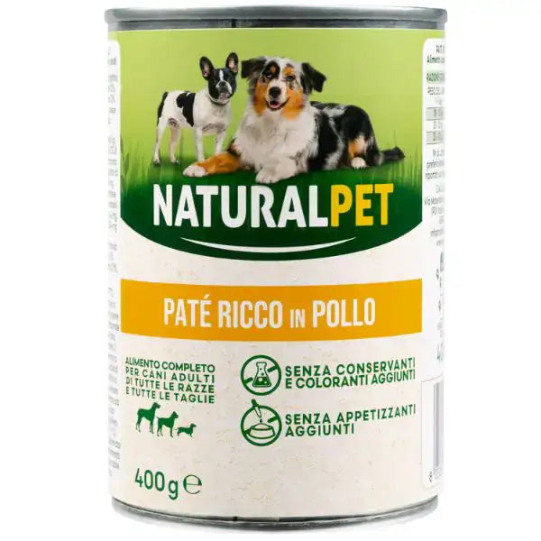 NaturalPet Dog Adult Patè All Breeds 400 gr  Pollo Bauzaar.it