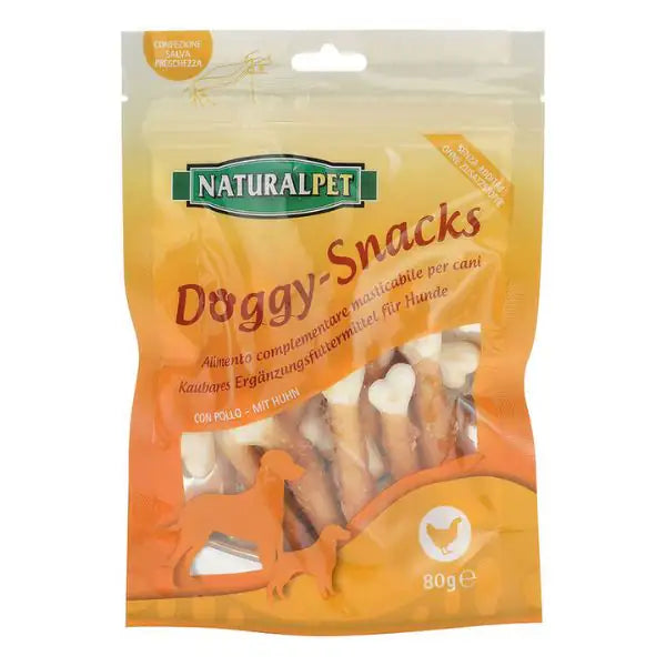 NaturalPet Doggy Snacks per cani 80 gr  Ossa pollo e calcio bauzaarit.myshopify.com