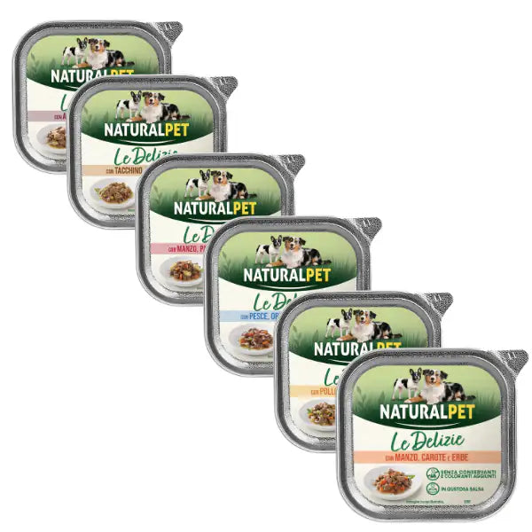 NaturalPet Le Delizie Paté in salsa Dog Adult All Breeds 150 gr   bauzaarit.myshopify.com