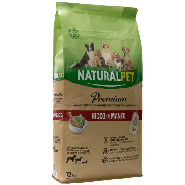 NaturalPet Premium Adult All Breeds Manzo  12 kg bauzaarit.myshopify.com