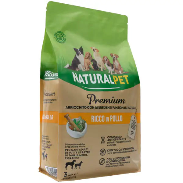 NaturalPet Premium Adult Medium/Large Pollo  3 kg bauzaarit.myshopify.com