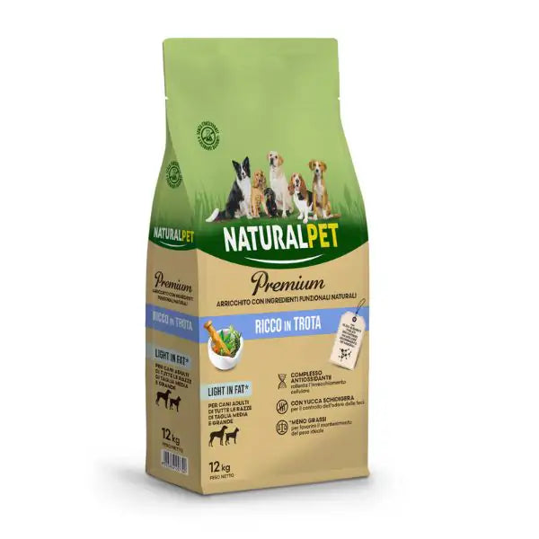 NaturalPet Premium Adult Medium/Large Trota Light in Fat  12 kg bauzaarit.myshopify.com