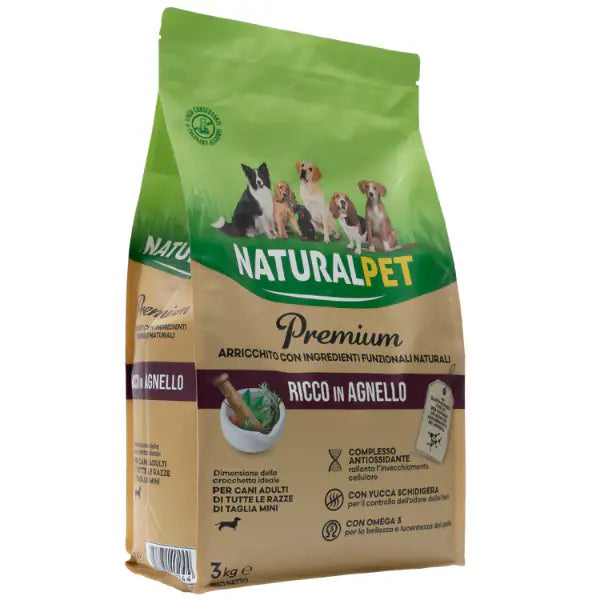 NaturalPet Premium Adult Mini Agnello  3 kg bauzaarit.myshopify.com