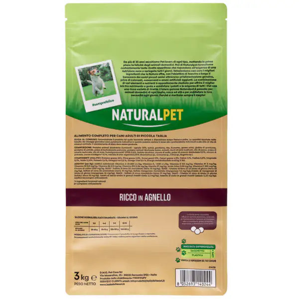 NaturalPet Premium Adult Mini Agnello   bauzaarit.myshopify.com