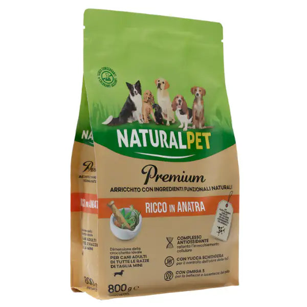 NaturalPet Premium Adult Mini Anatra  800 gr bauzaarit.myshopify.com
