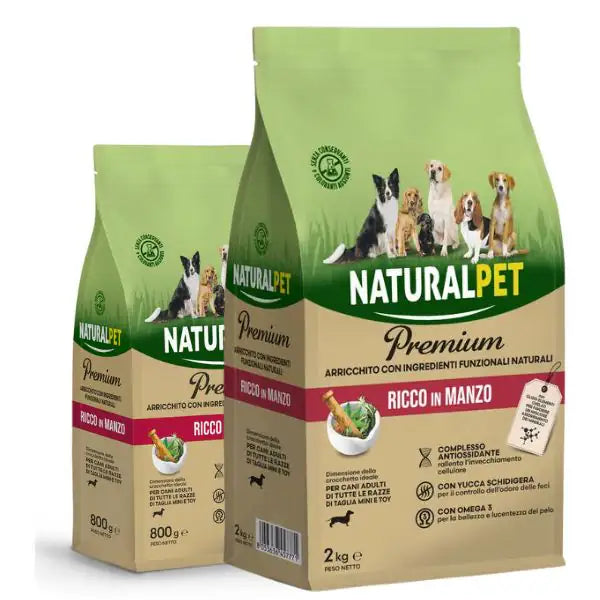 NaturalPet Premium Adult Mini & Toy Manzo   bauzaarit.myshopify.com