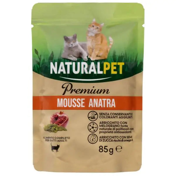 NaturalPet Premium Cat Adult 85gr  Anatra e melograno bauzaarit.myshopify.com