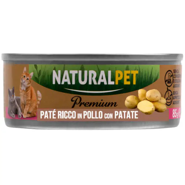NaturalPet Premium Cat Adult Patè 85 gr  Pollo con patate bauzaarit.myshopify.com