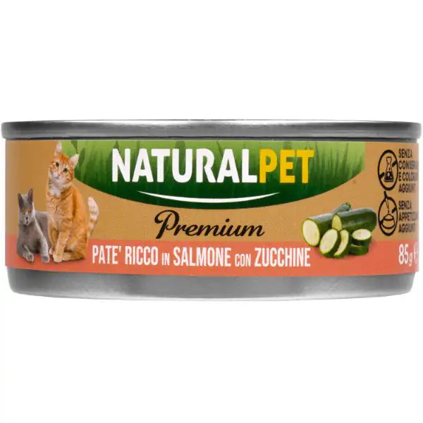 NaturalPet Premium Cat Adult Patè 85 gr  Salmone con zucchine bauzaarit.myshopify.com