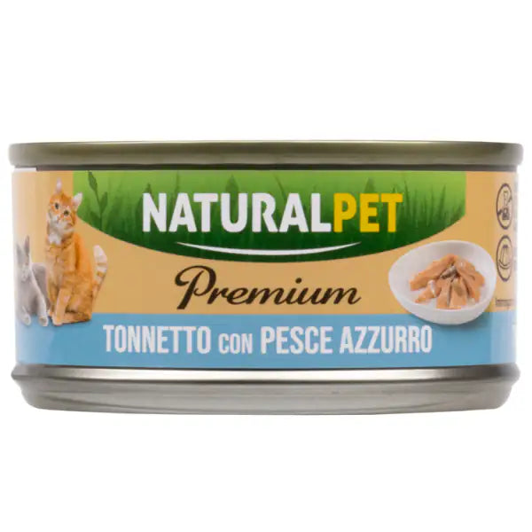 NaturalPet Premium Cat Adult umido in gelatina 70 gr  Tonnetto con pesce azzurro bauzaarit.myshopify.com