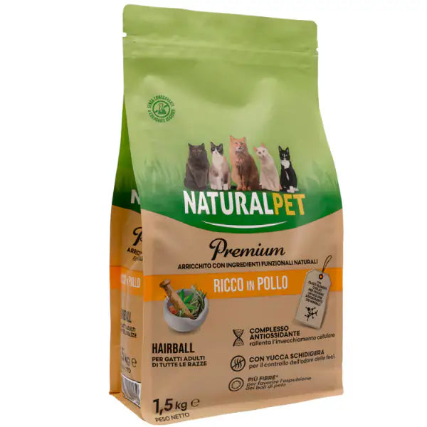 NaturalPet Premium Cat Hairball Pollo  1,5 kg bauzaarit.myshopify.com