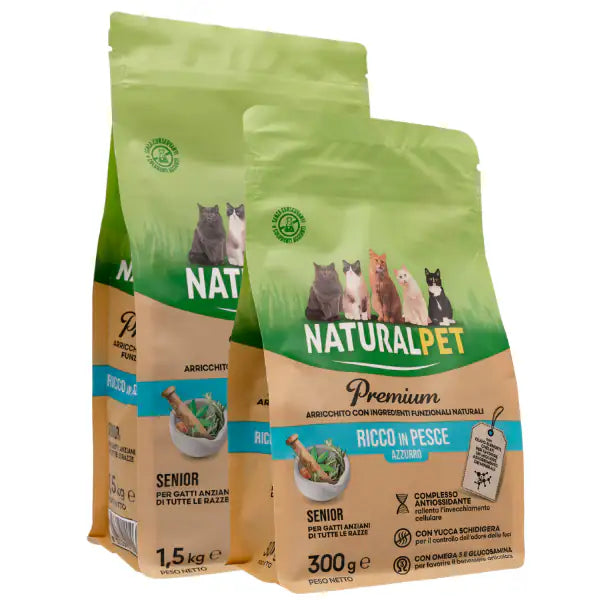 NaturalPet Premium Cat Senior Pesce azzurro   bauzaarit.myshopify.com