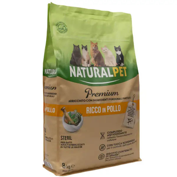NaturalPet Premium Cat Sterilised Pollo  8 kg bauzaarit.myshopify.com
