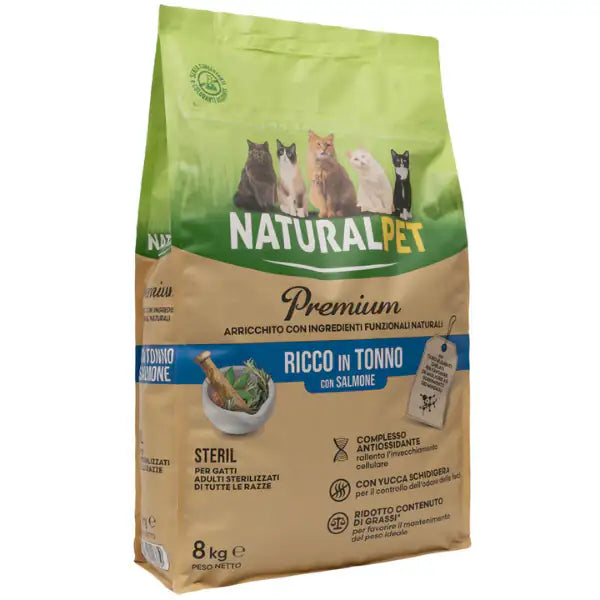 NaturalPet Premium Cat Sterilised Tonno  8 kg bauzaarit.myshopify.com