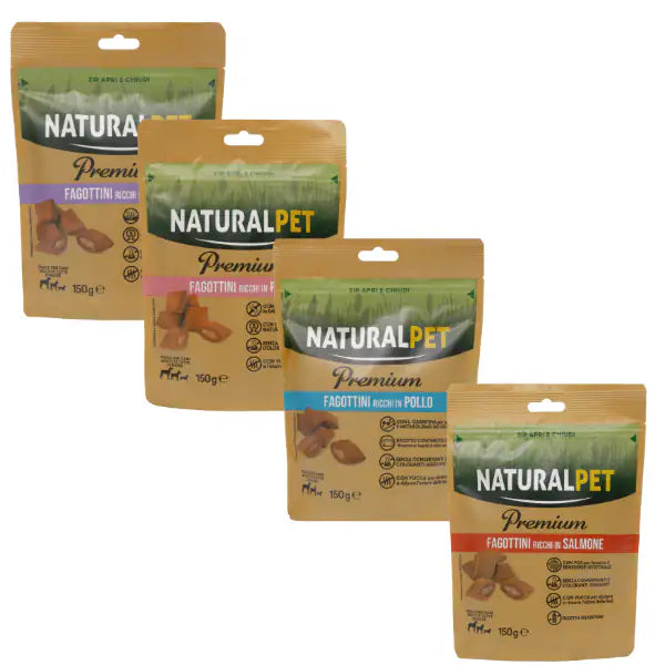 NaturalPet Premium Dog Adult All Breeds Fagottini snack funzionali 150 gr   bauzaarit.myshopify.com