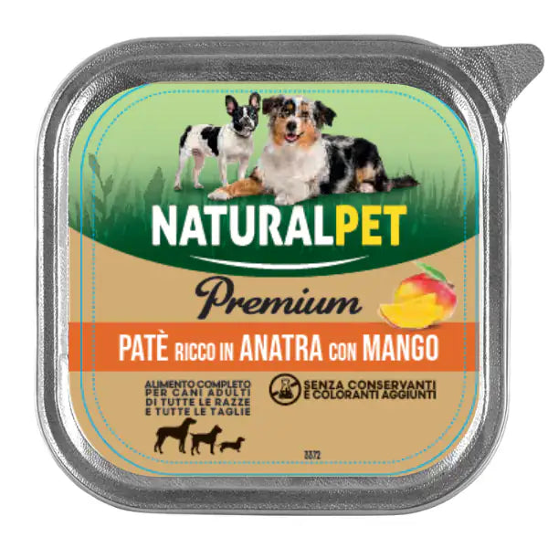 NaturalPet Premium Dog Adult All Breeds Patè 150 gr  Anatra e mango bauzaarit.myshopify.com