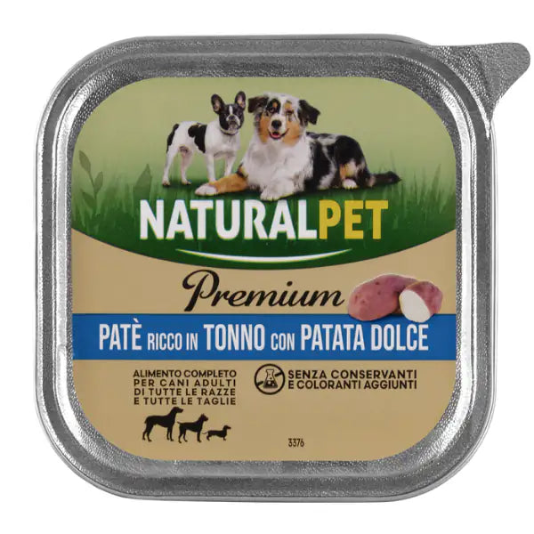 NaturalPet Premium Dog Adult All Breeds Patè 150 gr  Tonno con patata dolce bauzaarit.myshopify.com