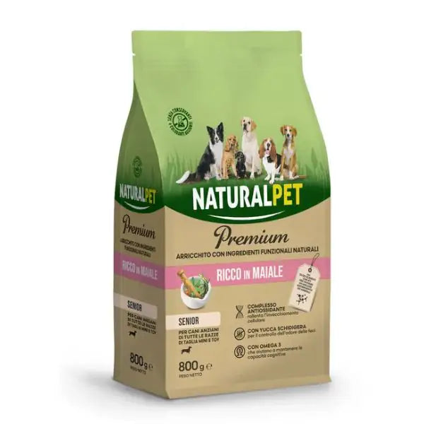 NaturalPet Premium Senior Mini & Toy Maiale  800 gr bauzaarit.myshopify.com