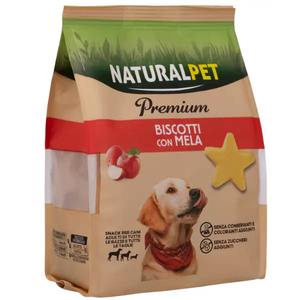 NaturalPet Premium biscotti per cani All Breeds 300 gr  Biscottini con mela NaturalPet 300 gr bauzaarit.myshopify.com