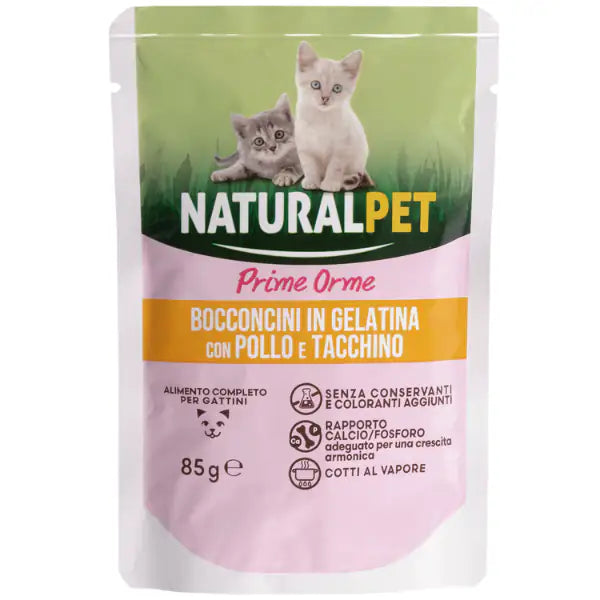 NaturalPet Prime Orme Kitten bocconcini in gelatina 85 gr   bauzaarit.myshopify.com