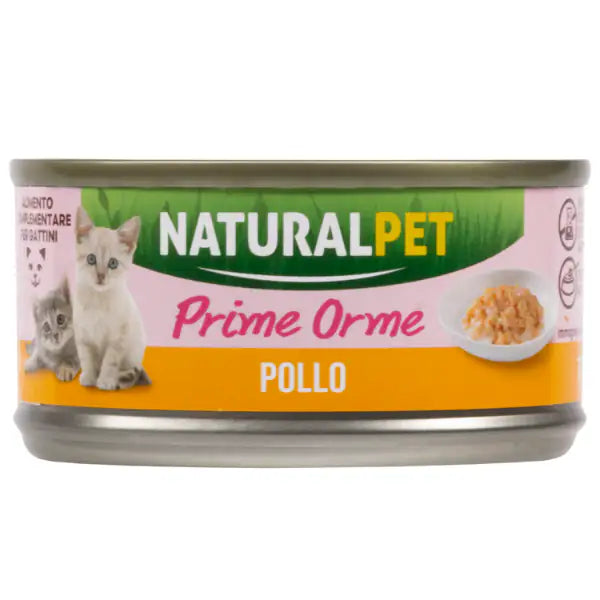 NaturalPet Prime Orme Kitten umido morbido 70 gr  Pollo bauzaarit.myshopify.com