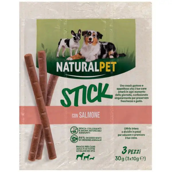 NaturalPet Stick per cani All Breeds 3x10 gr  con Salmone bauzaarit.myshopify.com