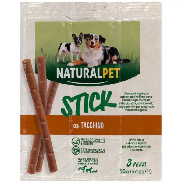 NaturalPet Stick per cani All Breeds 3x10 gr  con Tacchino bauzaarit.myshopify.com