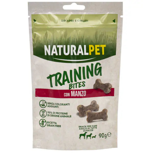 NaturalPet Training Bites snack per cani Grain Free 90 gr  Manzo bauzaarit.myshopify.com
