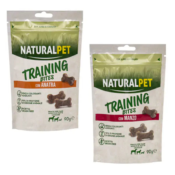 NaturalPet Training Bites snack per cani Grain Free 90 gr   bauzaarit.myshopify.com