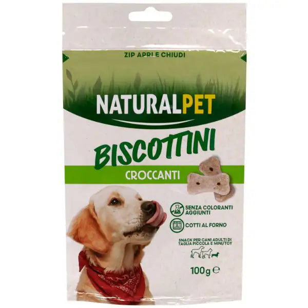 NaturalPet biscotti per cani Mini/Toy 100 gr  Croccanti (scadenza: 31/07/2026) bauzaarit.myshopify.com
