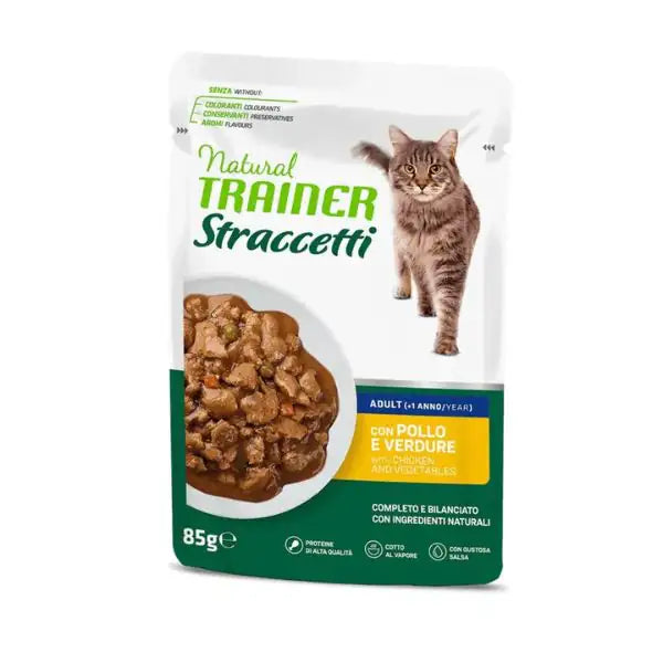 Natural Trainer Cat Adult Straccetti cotti al vapore 85 gr  Pollo bauzaarit.myshopify.com