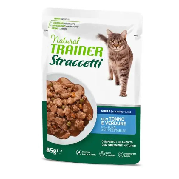 Natural Trainer Cat Adult Straccetti cotti al vapore 85 gr  Tonno bauzaarit.myshopify.com