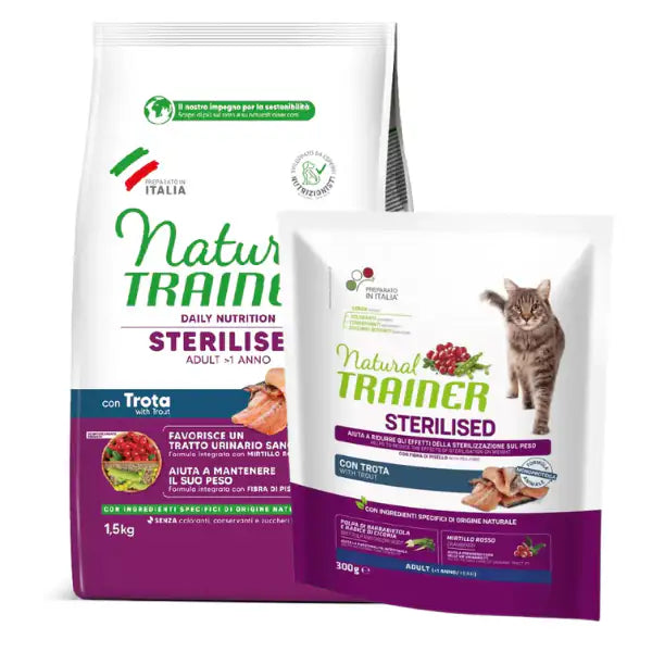 Natural Trainer Daily Nutrition Adult Sterilised Monoproteico con Trota   bauzaarit.myshopify.com