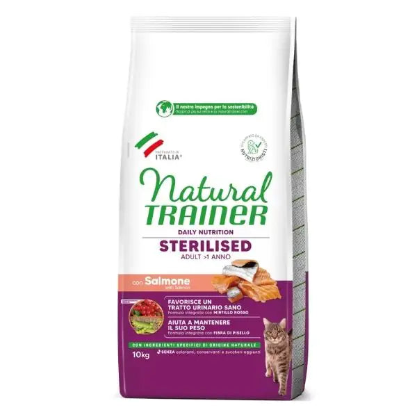 Natural Trainer Daily Nutrition Adult Sterilised con Salmone  10 kg bauzaarit.myshopify.com