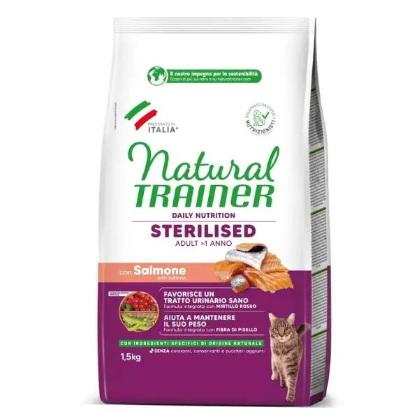Natural Trainer Daily Nutrition Adult Sterilised con Salmone  1,5 kg bauzaarit.myshopify.com