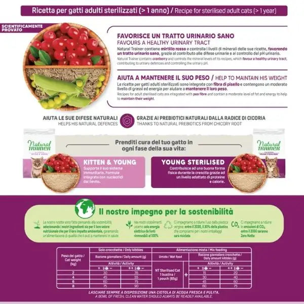 Natural Trainer Daily Nutrition Adult Sterilised con Salmone   bauzaarit.myshopify.com