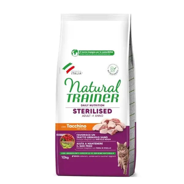 Natural Trainer Daily Nutrition Adult Sterilised con Tacchino  10 kg bauzaarit.myshopify.com