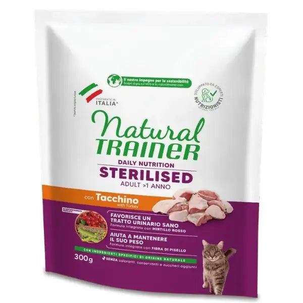 Natural Trainer Daily Nutrition Adult Sterilised con Tacchino  300 gr bauzaarit.myshopify.com
