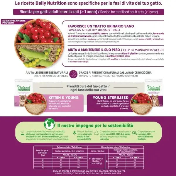 Natural Trainer Daily Nutrition Adult Sterilised con Tacchino   bauzaarit.myshopify.com