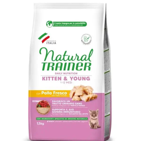 Natural Trainer Daily Nutrition Kitten&Young con Pollo Fresco  1,5 kg bauzaarit.myshopify.com