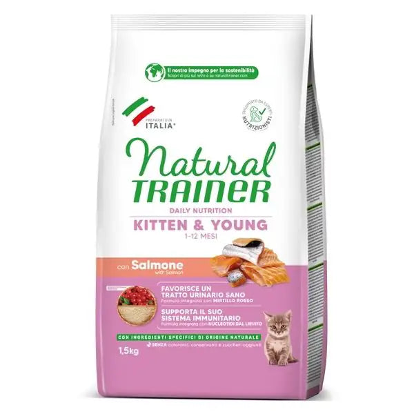 Natural Trainer Daily Nutrition Kitten&Young con Salmone  1,5 kg bauzaarit.myshopify.com