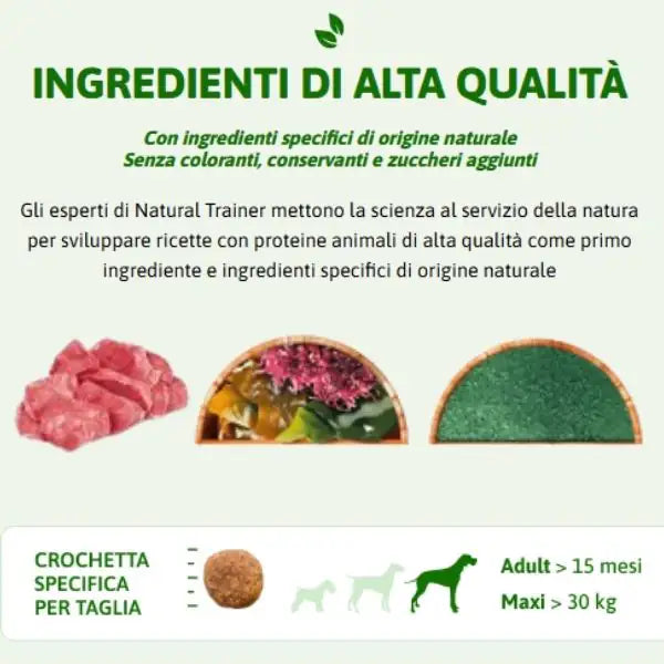 Natural Trainer Daily Nutrition Maxi Adult con Manzo   bauzaarit.myshopify.com